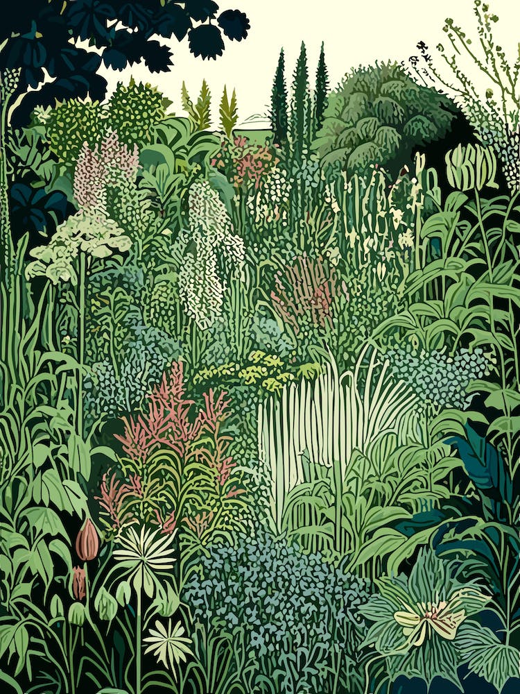 Monet S Garden 1, Usa Vintage Botanical