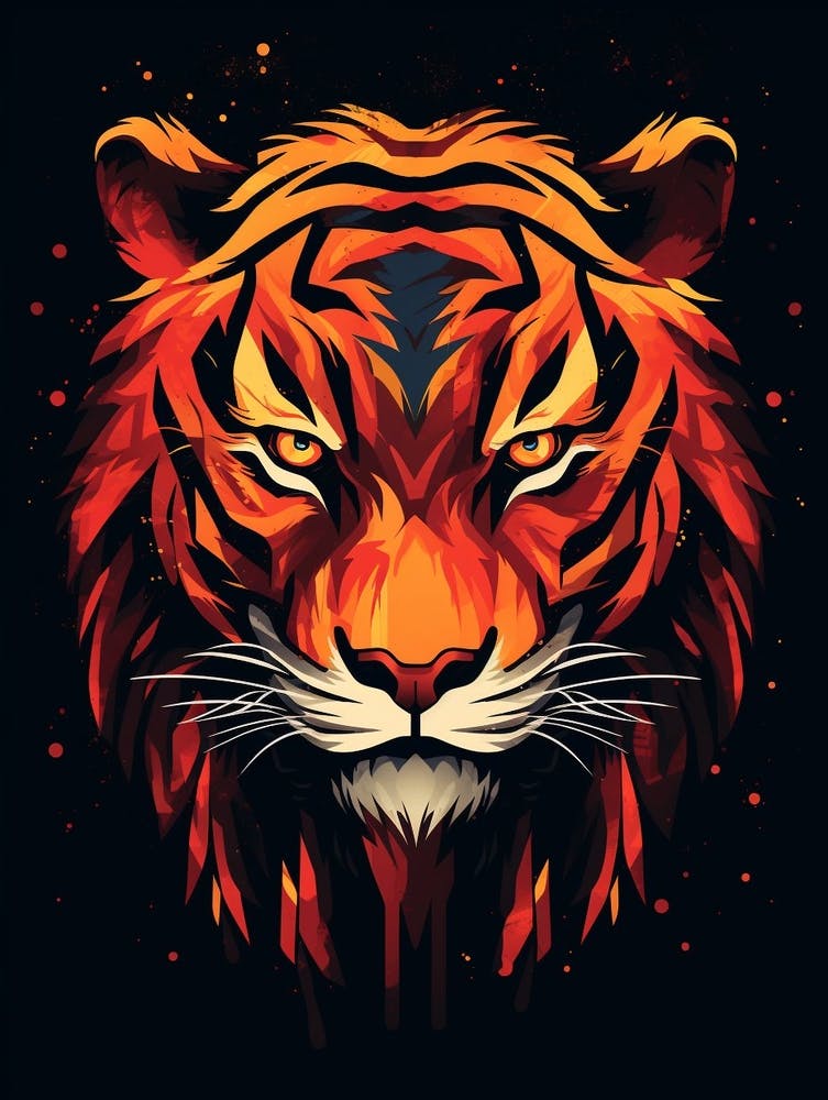 Tiger Minimalist Abstract 2