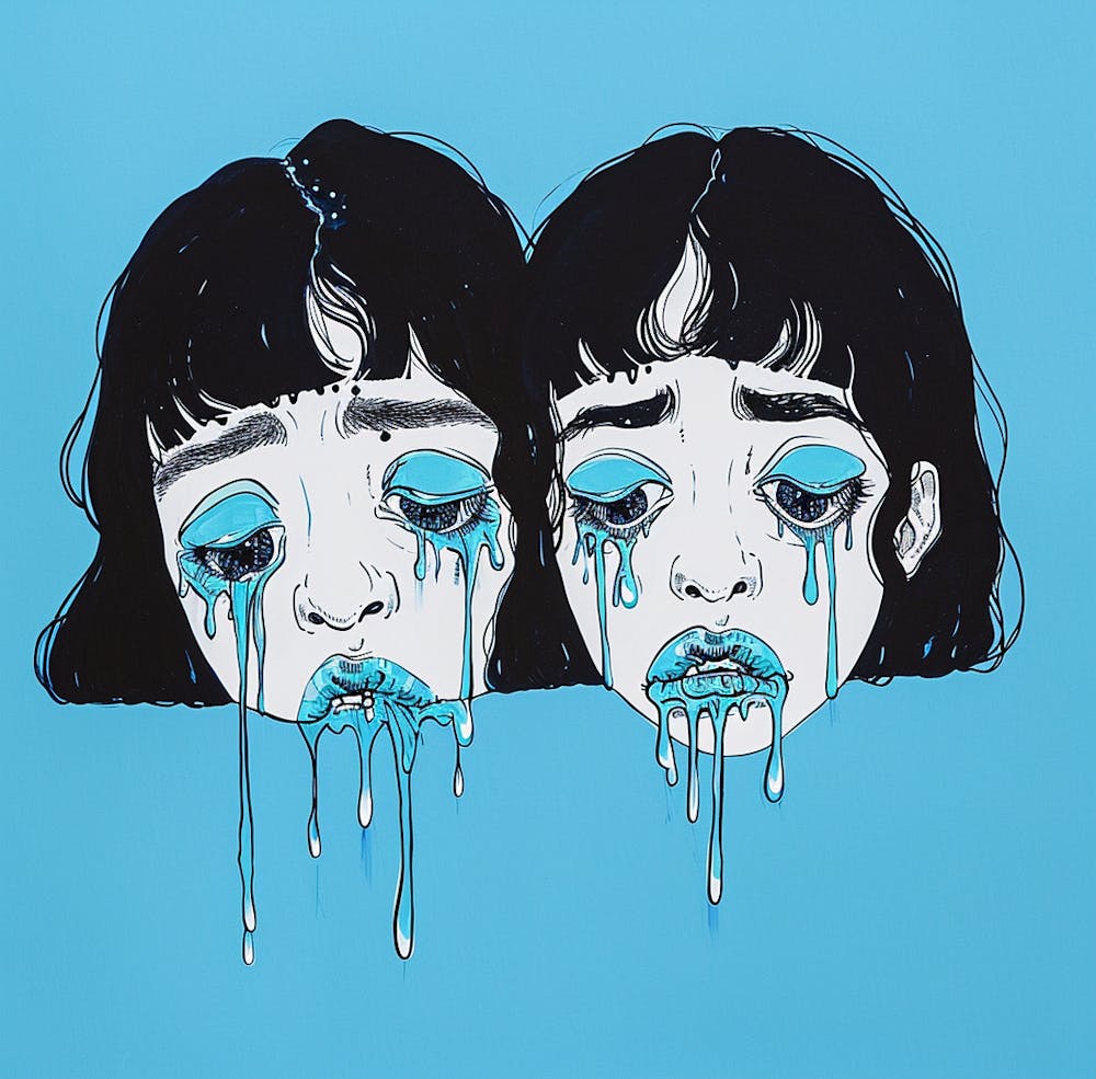 Two Girls Crying