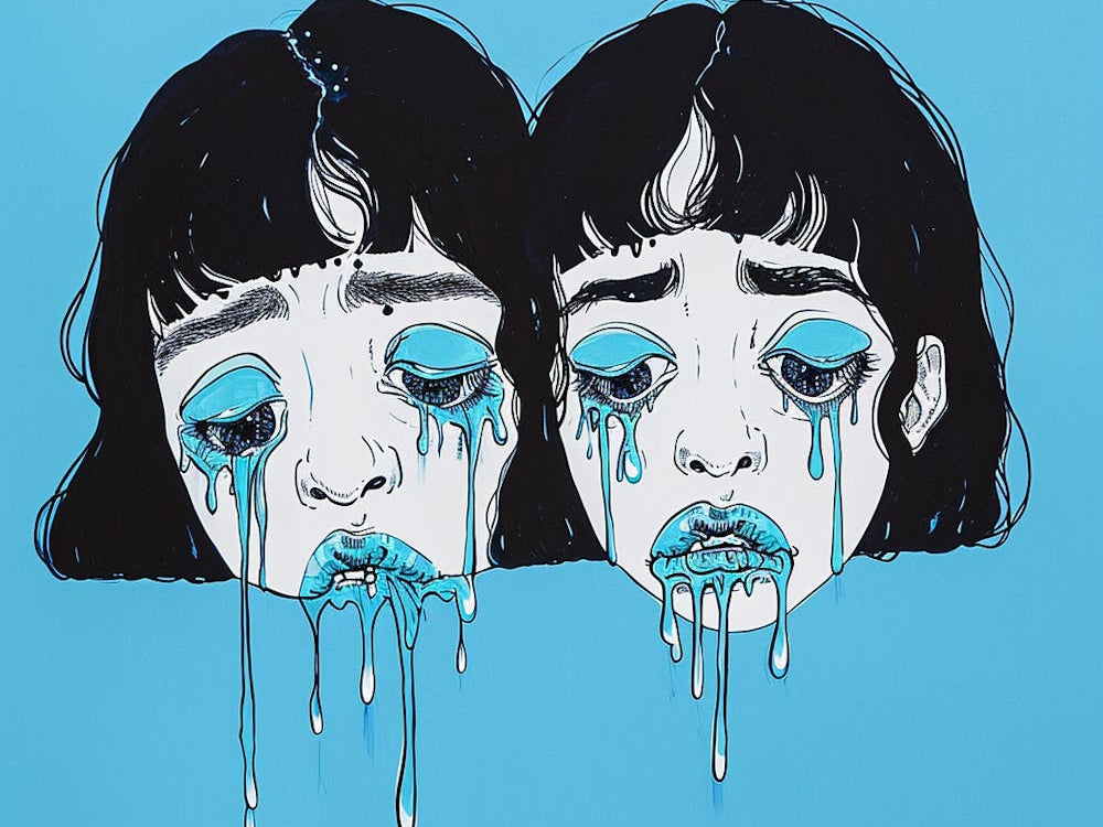 Two Girls Crying