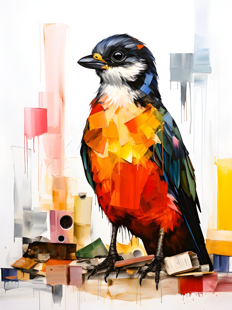 Vibrant Aviary Birds In Bloom