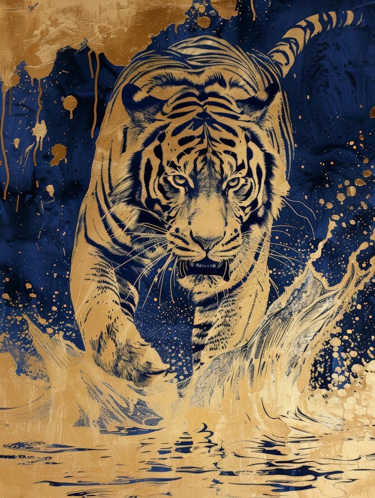 Tiger In Water 1
