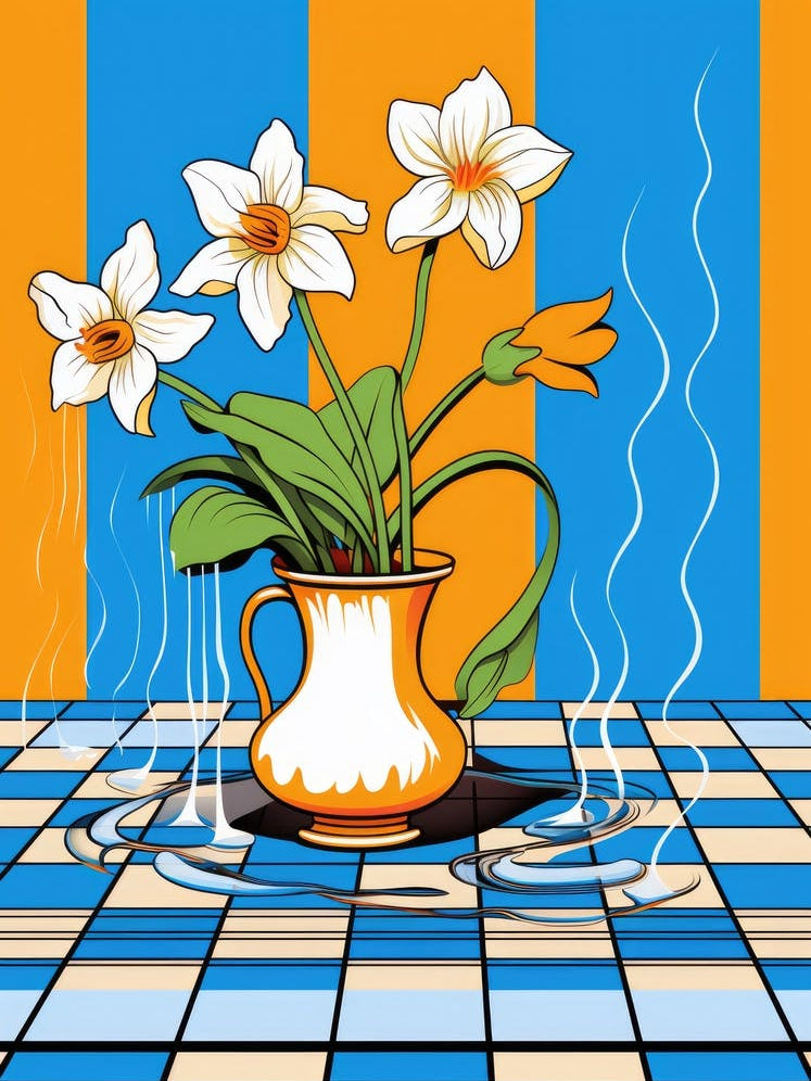 Daffodils In A Vase
