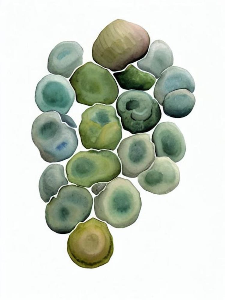 Living Stones (Lithops Species) Watercolor