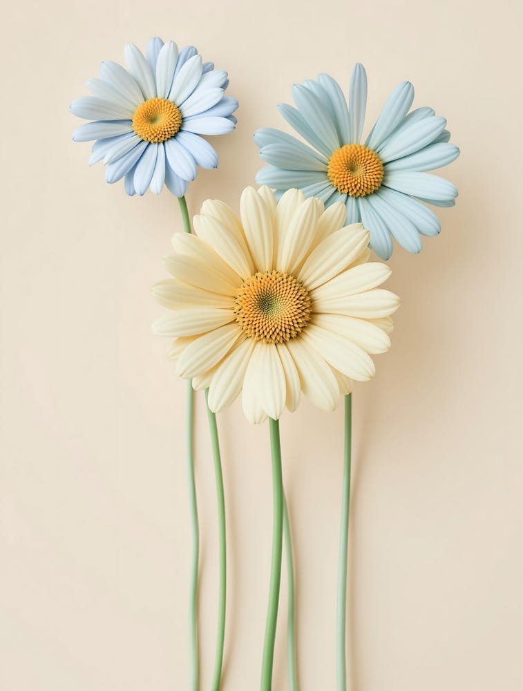 Romantic Floral Silhouettes in Subtle Tones