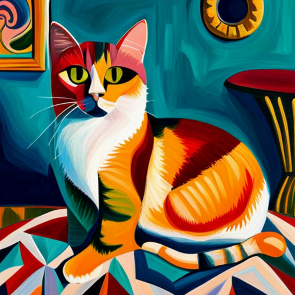 Calico Cat Painting