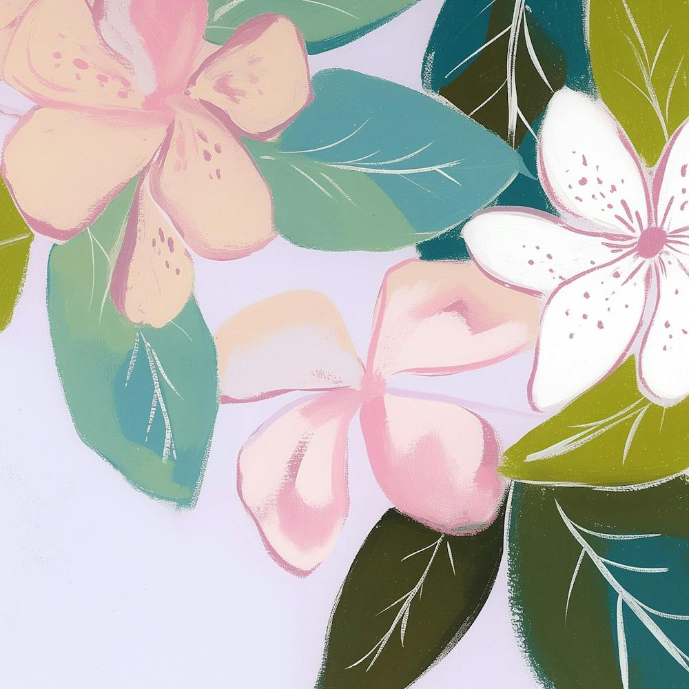 Zarte Pastell Blumen Malerei