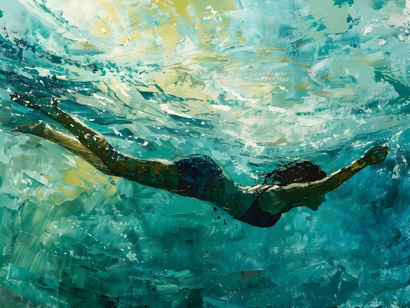 Schwimmende Frau 6