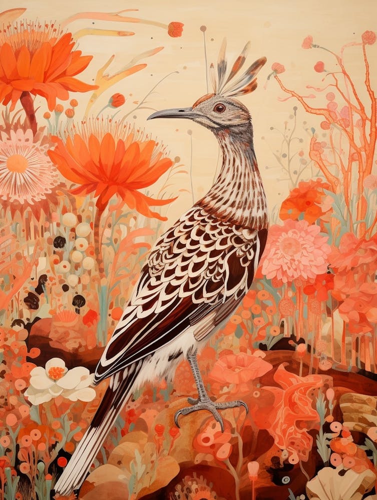 Roadrunner 3 Detailed Bird Painting