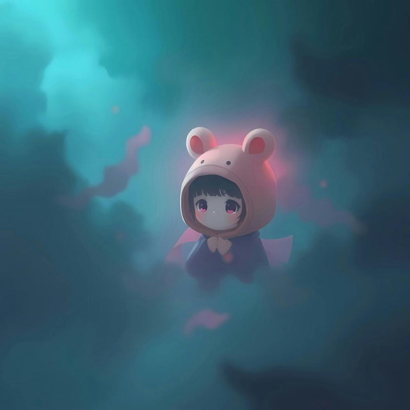Cute Girl In The Clouds