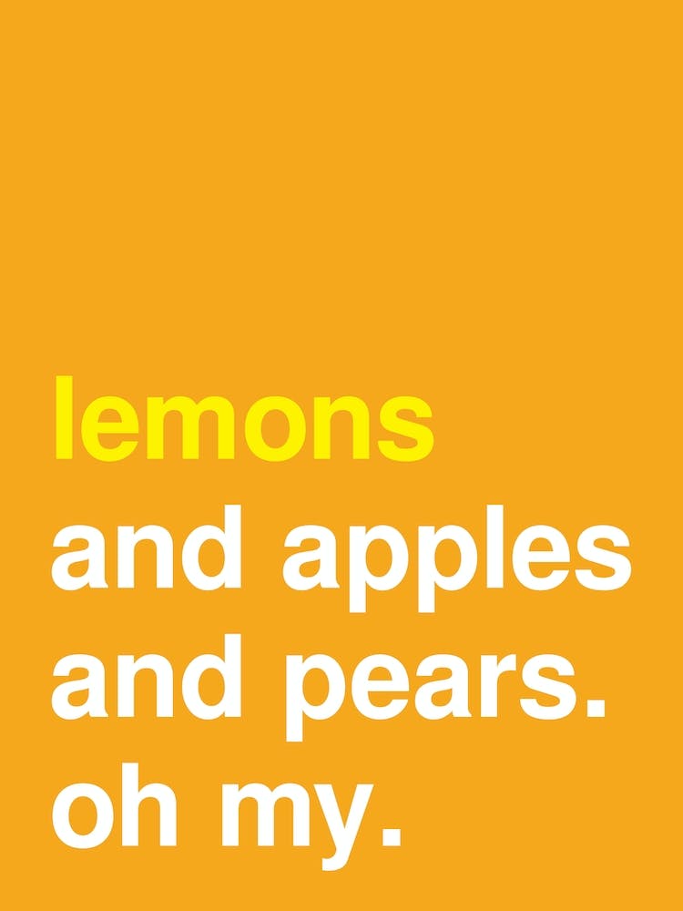 Lemons And Apples Bold Kitchen Statement In Yellow