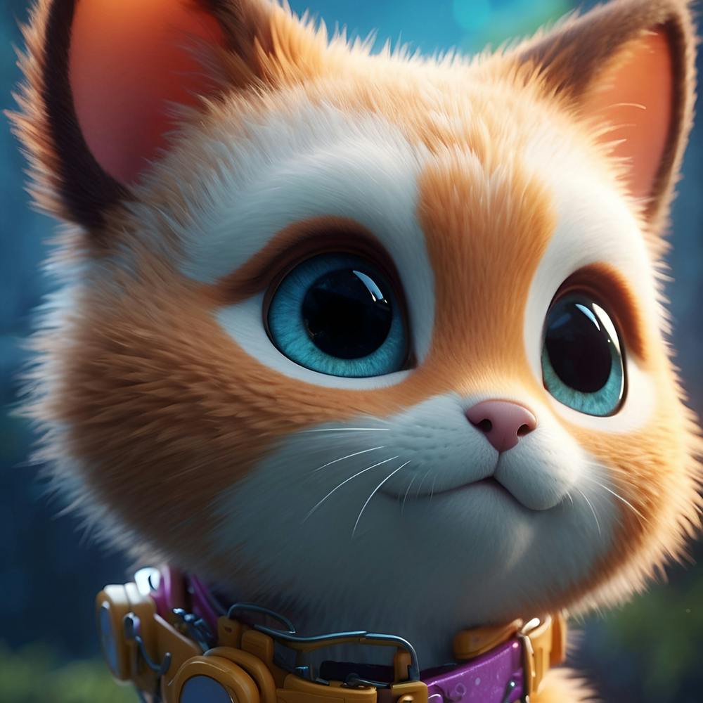 Cat With Blue Eyes wall art