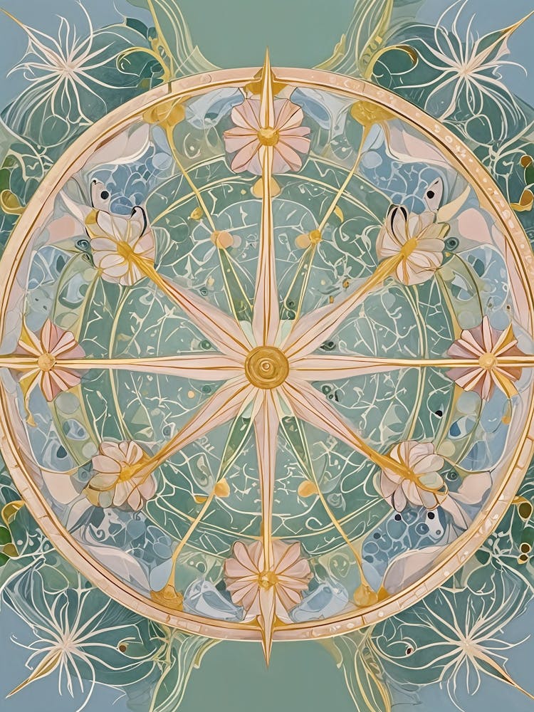 Abstract Pastel Compass no4