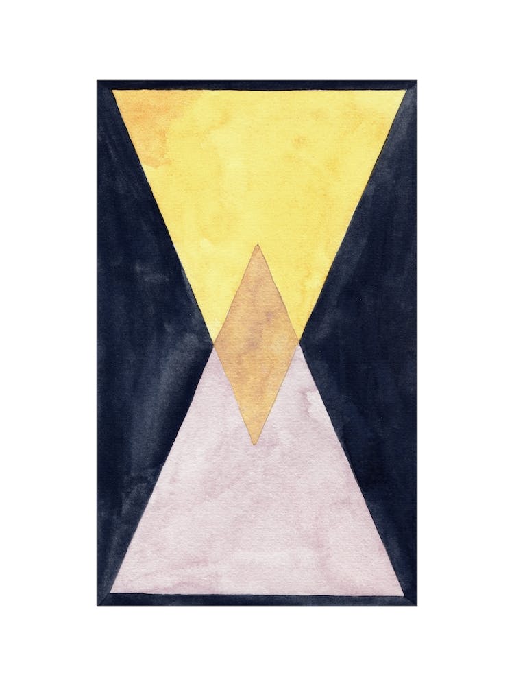 Pink And Gold Triangles
