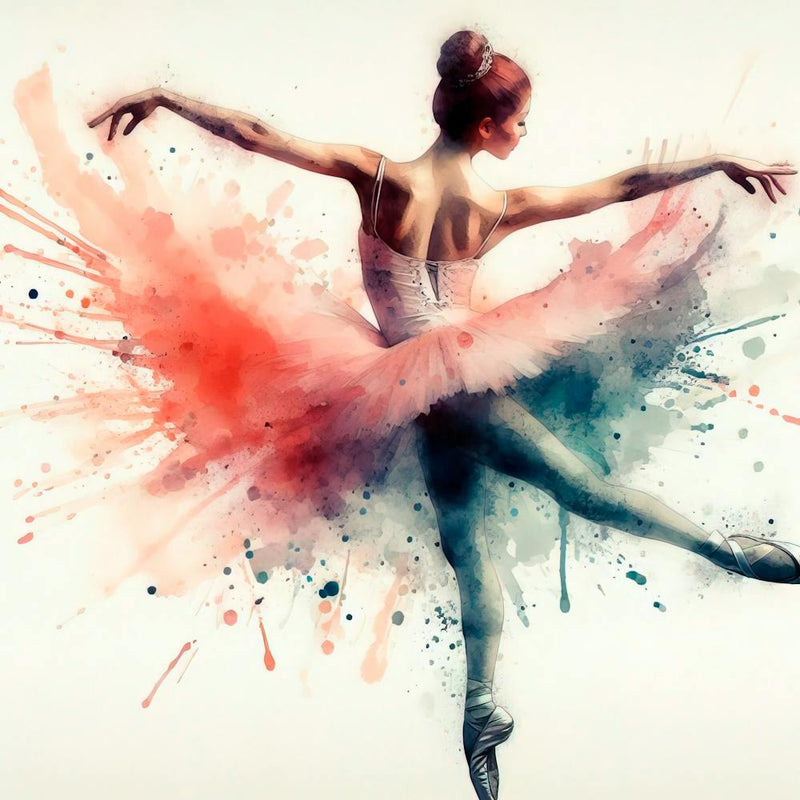Classical ballet dancer in watercolor 2