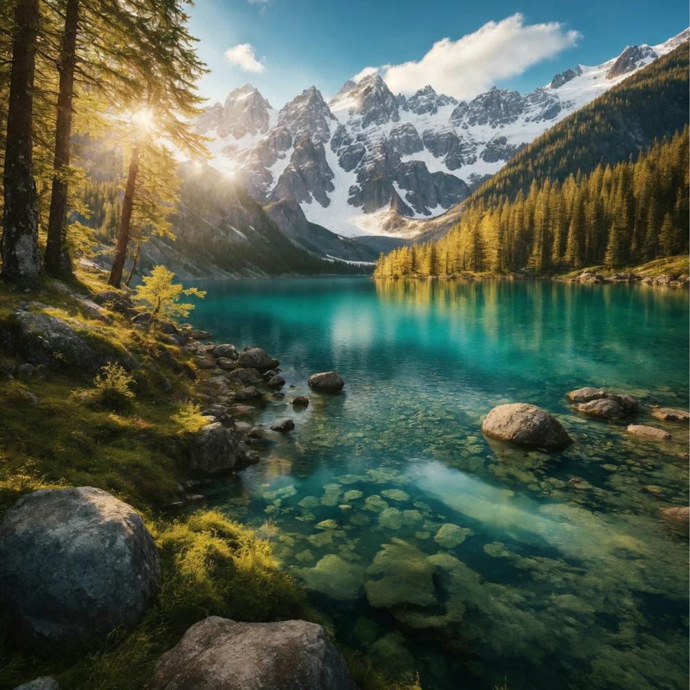 Lake In The Mountains - Charming nature - the beauty of nature