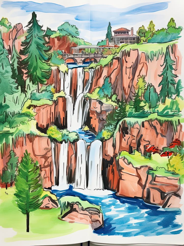 The Broadmoor   Colorado Springs, Colorado   Resort Storybook Illustration 2