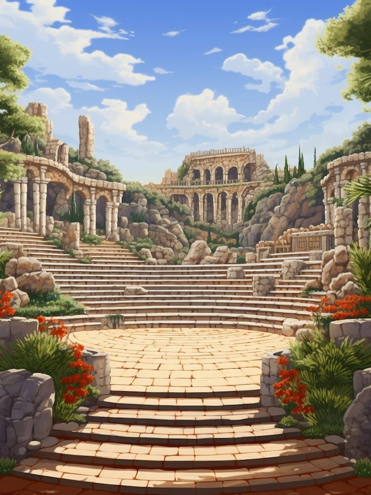 Bodrum Castle St Peters Caastle Pixel Art 3