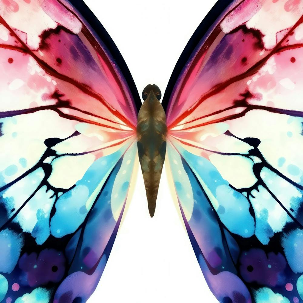 Butterfly On White Background