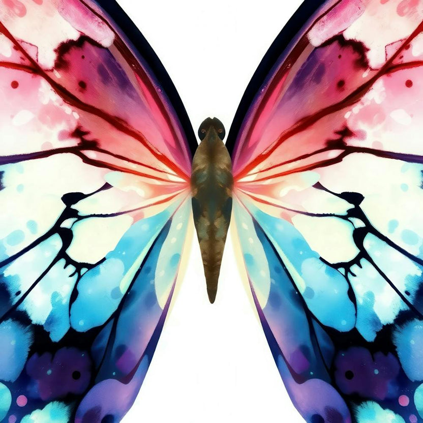 Butterfly On White Background