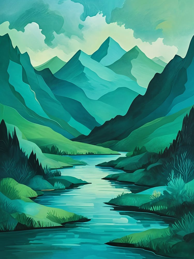 Montagnes Bleu Vert n°2