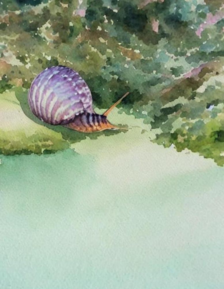 Sea Snail Storybook Watercolour
