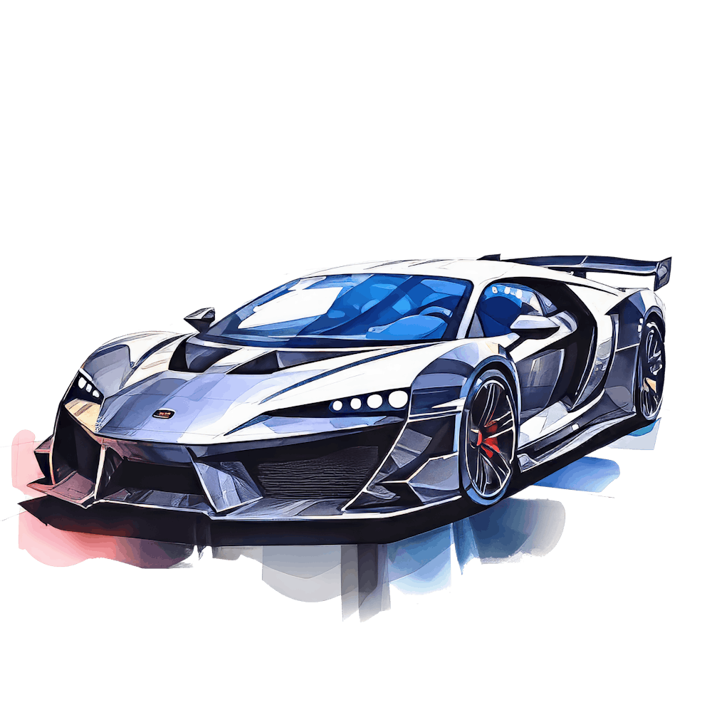 Watercolor Sleek Supercars 6