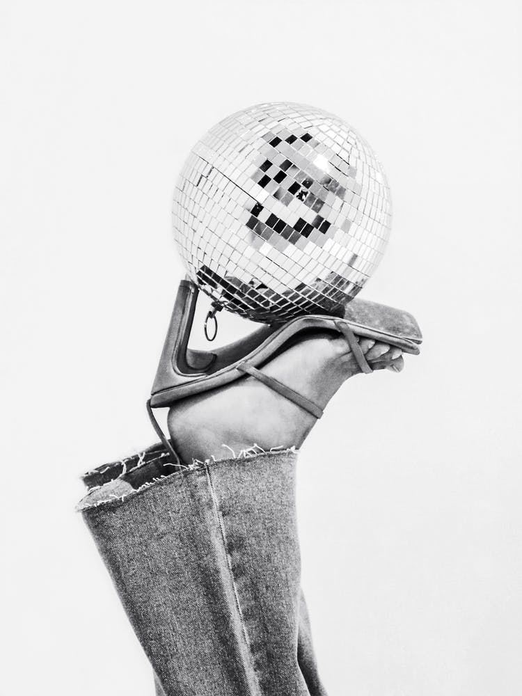 Disco Dancing Shoes Heels Legs Woman