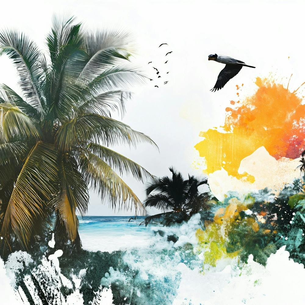 Abstract Of A Tropical Scene