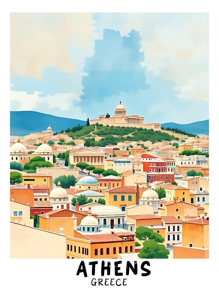 Athens Greece Vintage Travel Poster 33