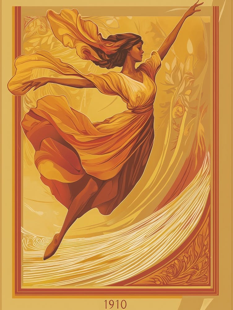 Aihrgdesign A Vintage Art Poster Of A 1910 Modern Dance Perfo 88ca2cb1 7a99 433a 950f 53140b0ebb10 0