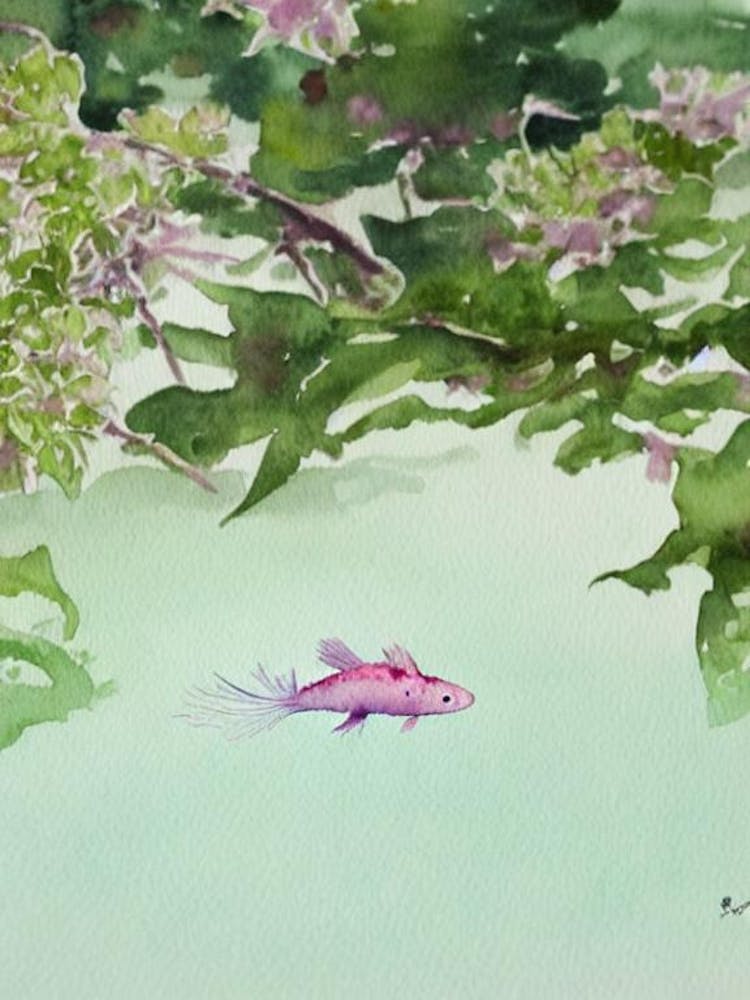 Axolotl II Storybook Watercolour