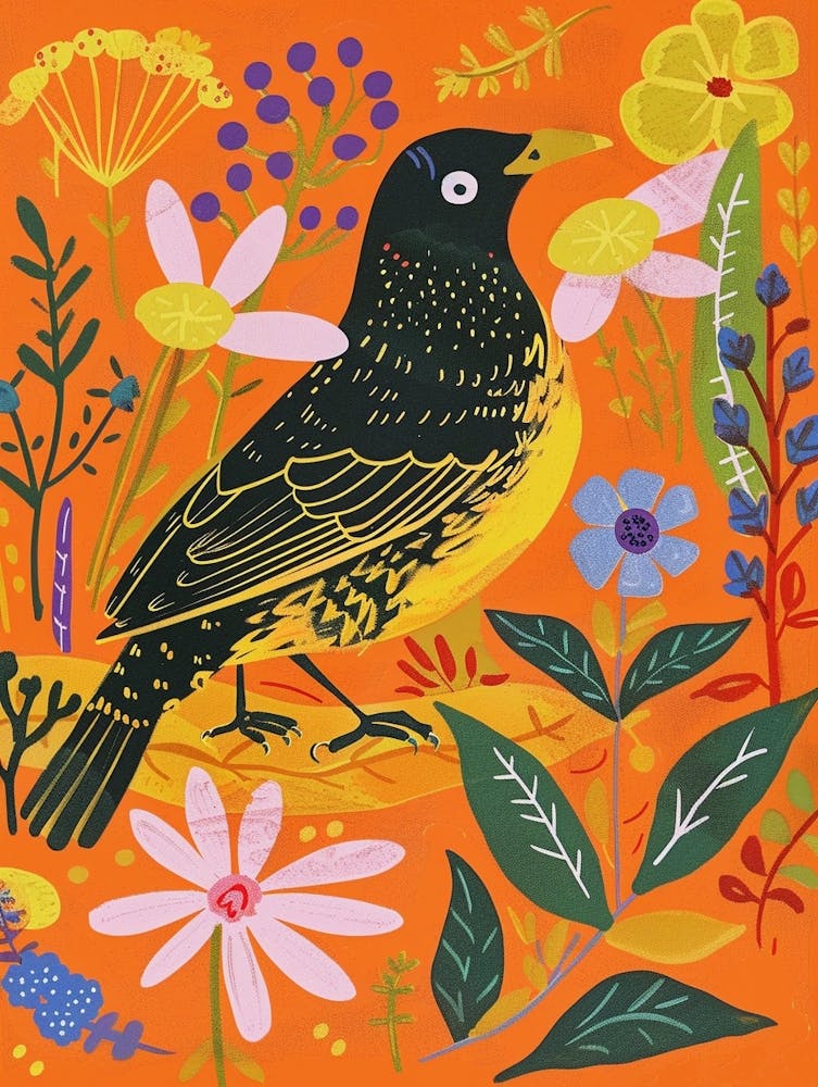 Spring Birds Blackbird 1