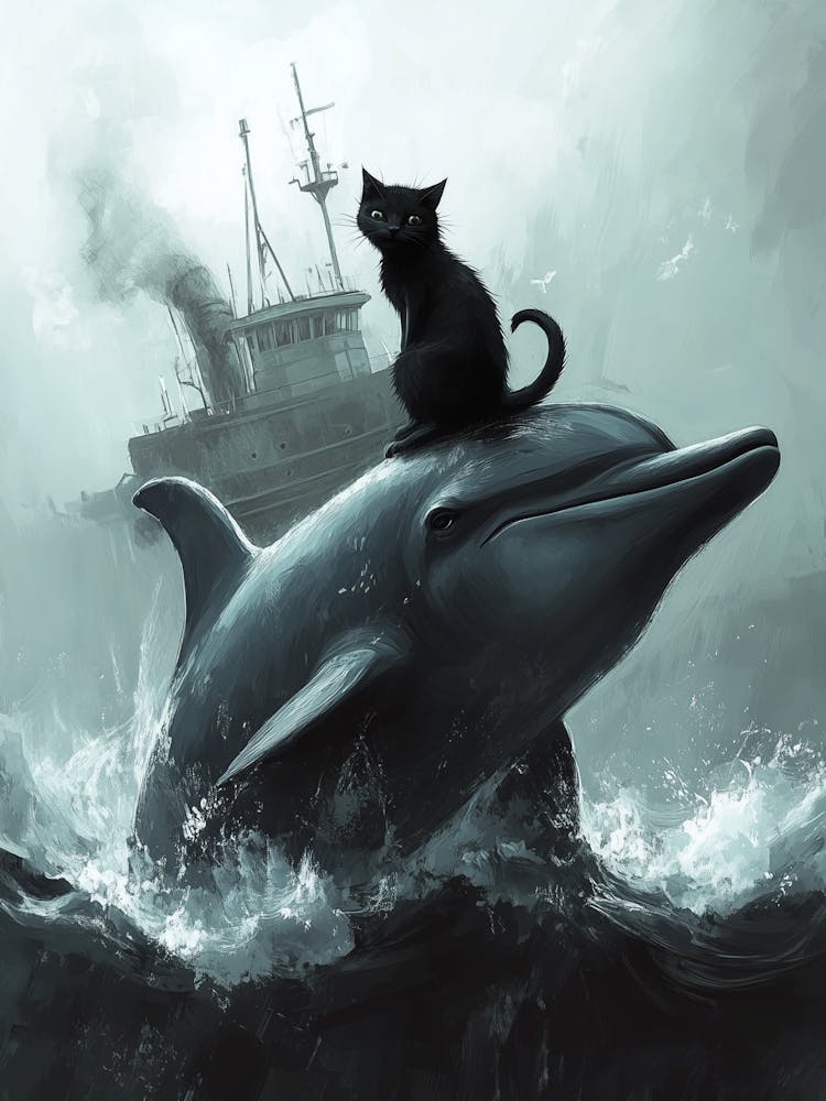 Cat On A Dolphin