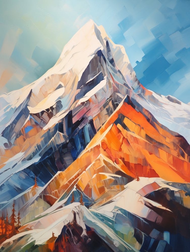 Zugspitze Germany 4 Mountain Painting