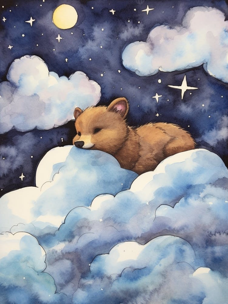 Baby Marten Sleeping In The Clouds