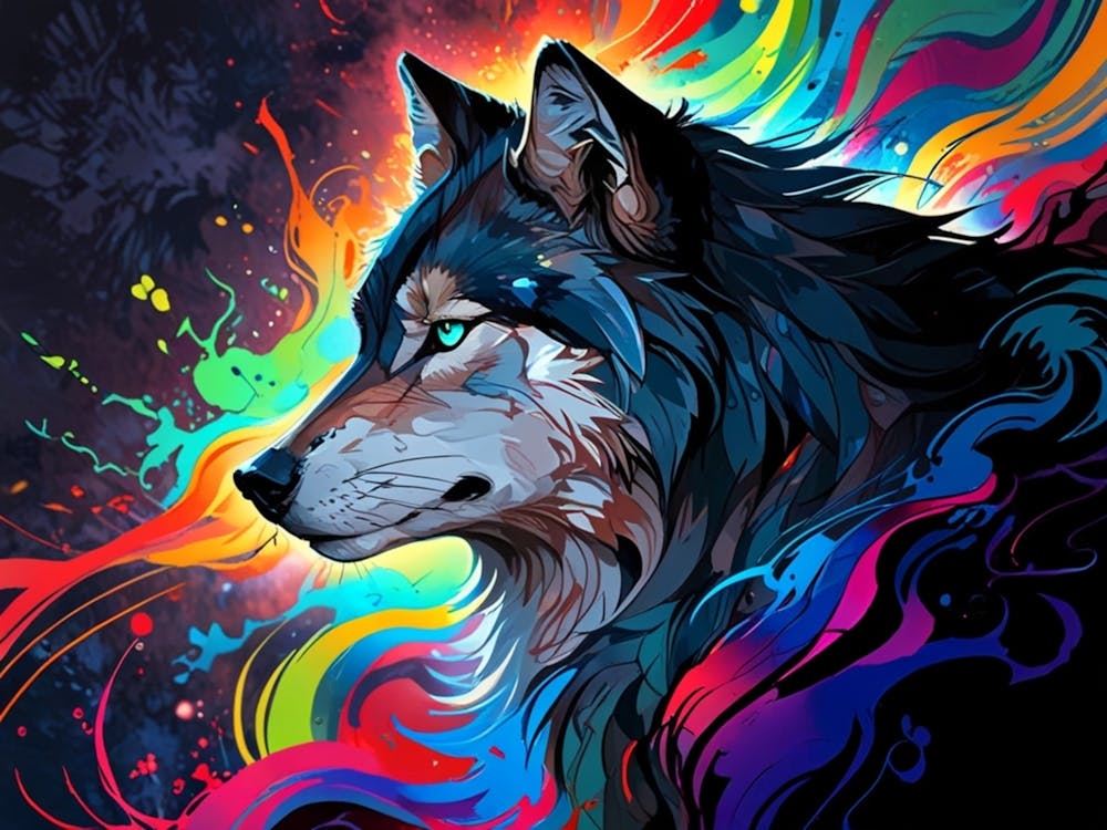 Wolf Painting 7