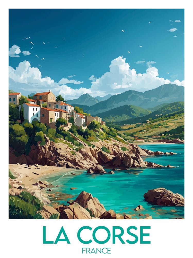 Affiche de voyage La Corse 1
