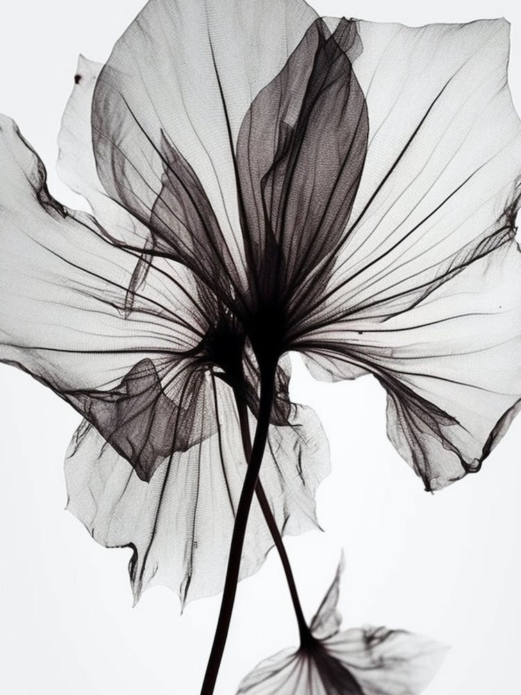Black And White Flower Silhouette