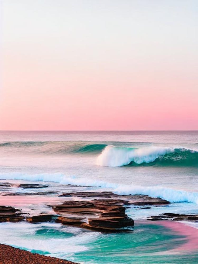 Maroubra Beach, Australia Pink Photography 1