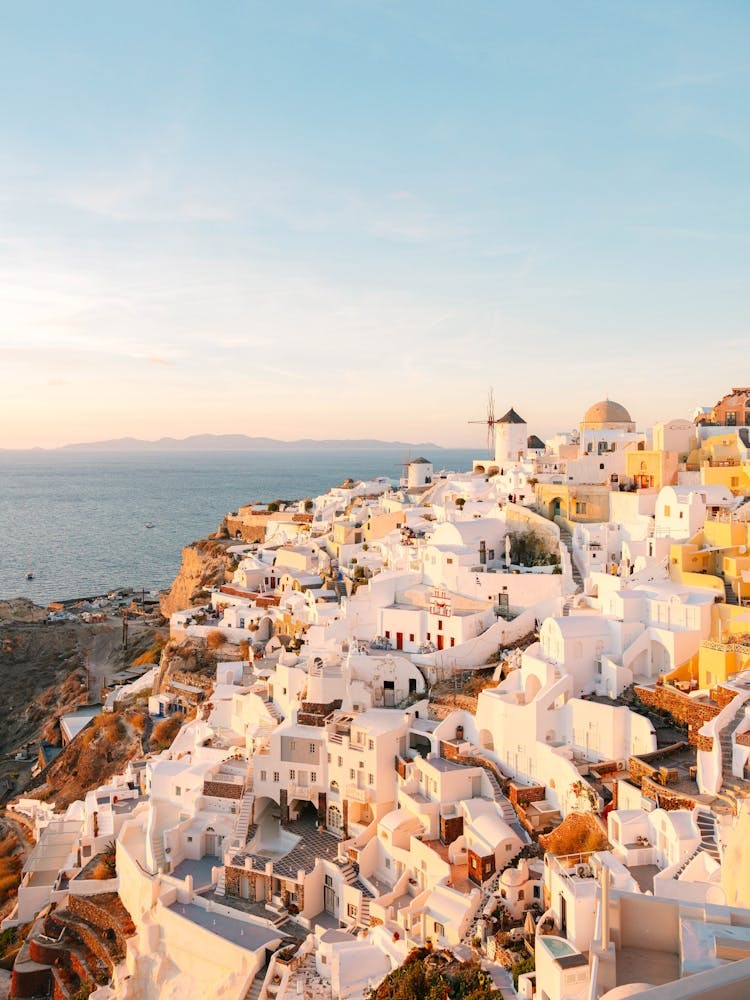 Oia, Greece at Sunset 