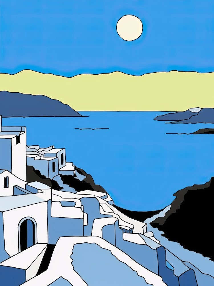 Minimal Design Style Of Santorini, Greece 2