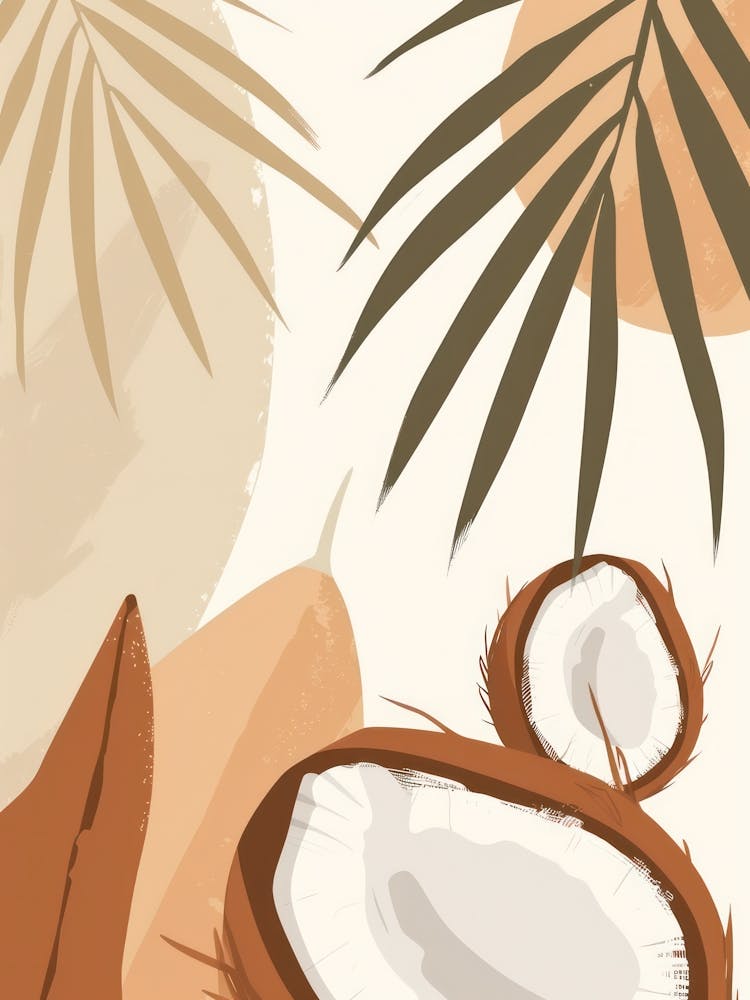 Coconut Close Up Illustration 3