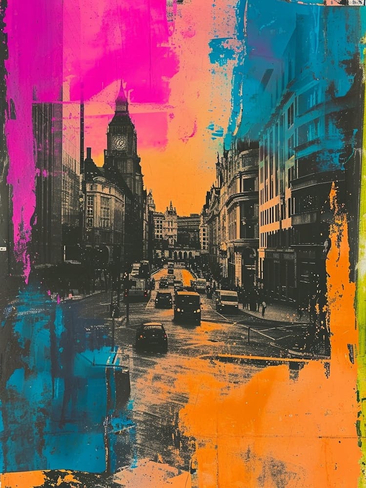 London Retro Collage Style 1