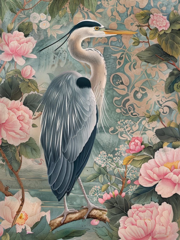 Heron In The Garden
