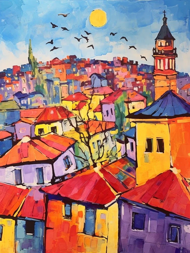 Istanbul Turkey 3 Fauvist Painting