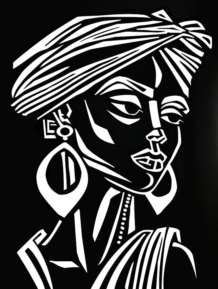 African Woman In Turban 22