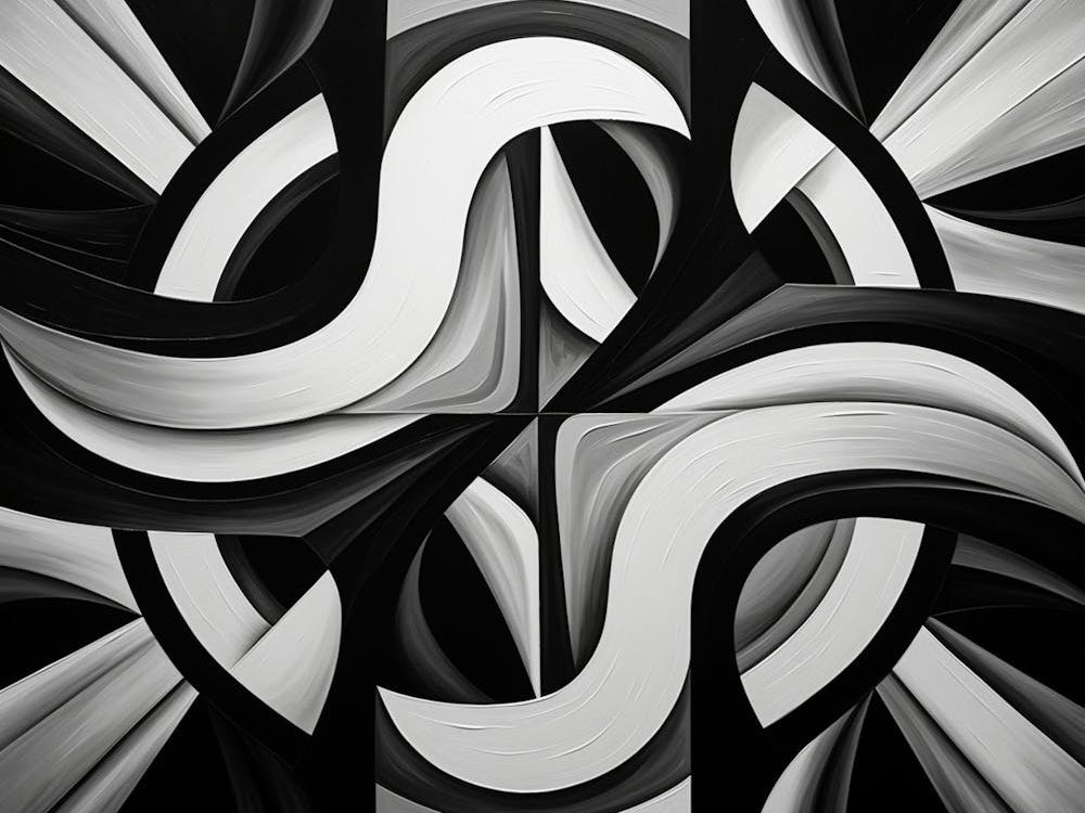 Infinity Abstract Black And White 1