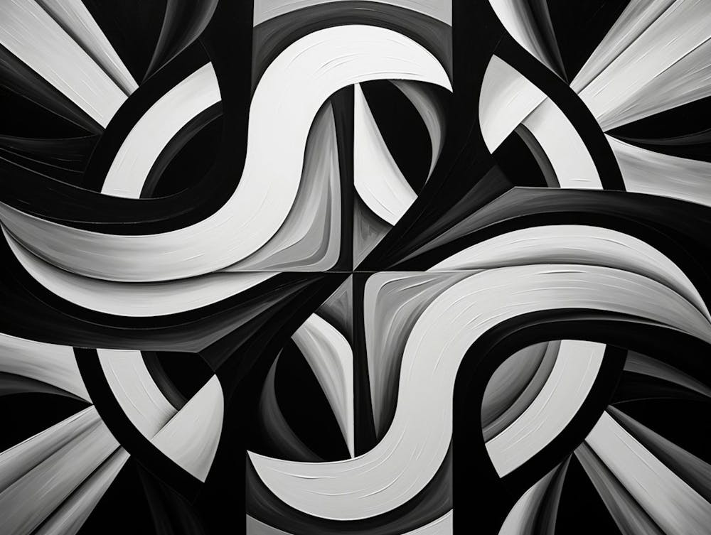 Infinity Abstract Black And White 1