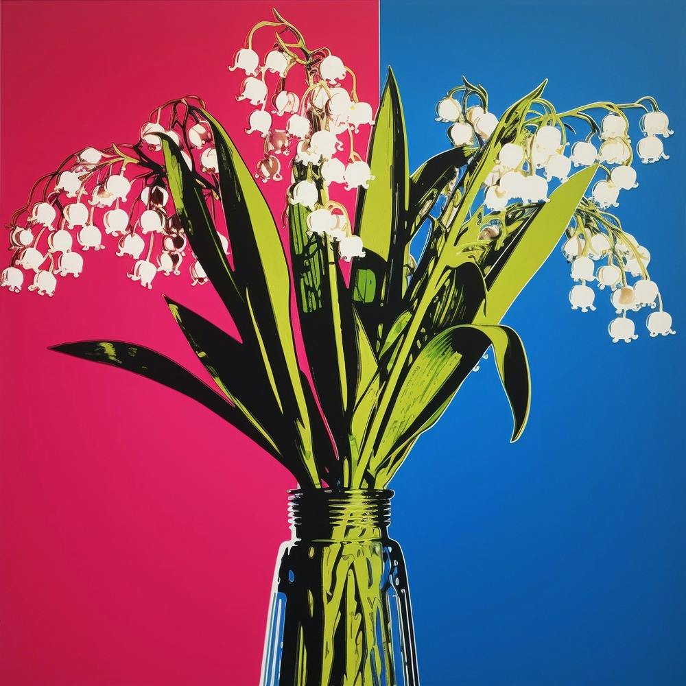 Lily Of The Valley 2 Pop Art Illustration Square